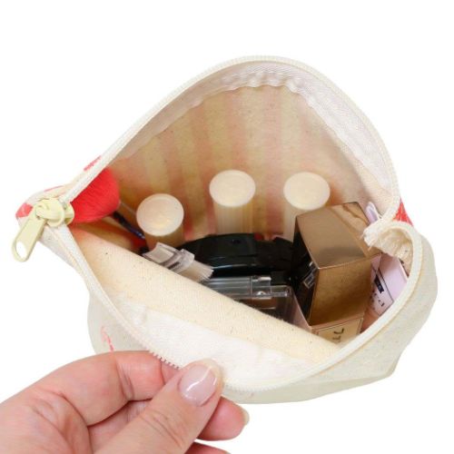 おえかきさん グッズ コスメポーチ かわいい POUCH マチ有り キャンバスポーチ あぼかどさんとまよさん