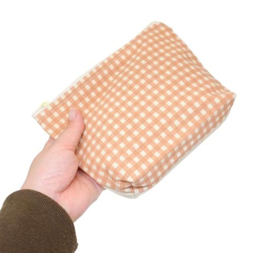 コスメポーチ POUCH マチ有り キャンバスポーチ おあずけ？ オクタニ 小物入れ 化粧ポーチ