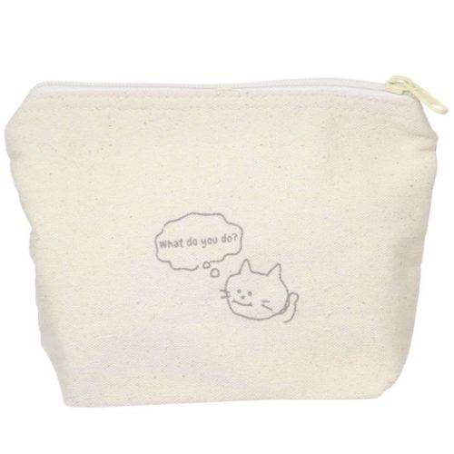 コスメポーチ POUCH マチ有り キャンバスポーチ なにする？ オクタニ 小物入れ 化粧ポーチ