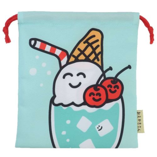 おえかきさん おもしろ雑貨 巾着袋 きんちゃくポーチ