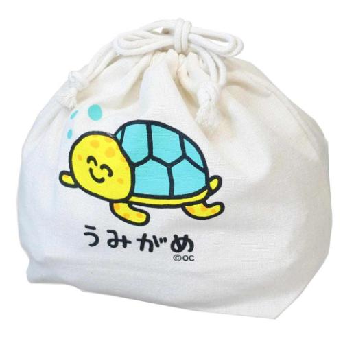 おえかきさん キャラクター 巾着袋 きんちゃくポーチ うみがめさん オクタニ