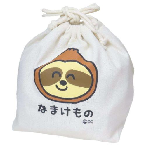 おえかきさん きんちゃくポーチ 巾着袋 なまけものさん かわいい