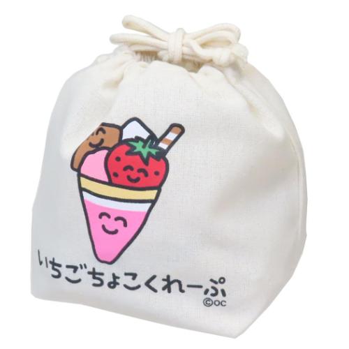 おえかきさん キンチャク 巾着袋 いちごちょこくれーぷさん おもしろ雑貨 グッズ