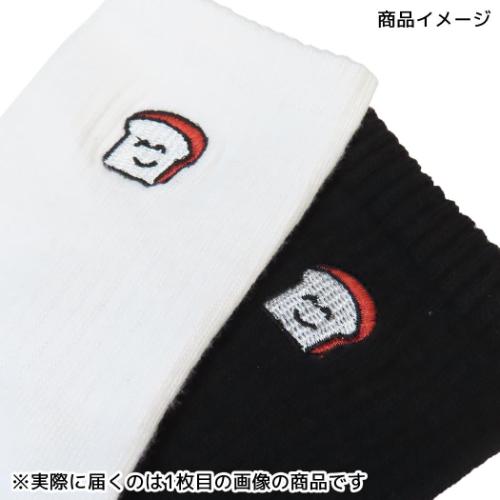 女性用靴下 ししゅうソックス ぱんさんホワイト おえかきさん