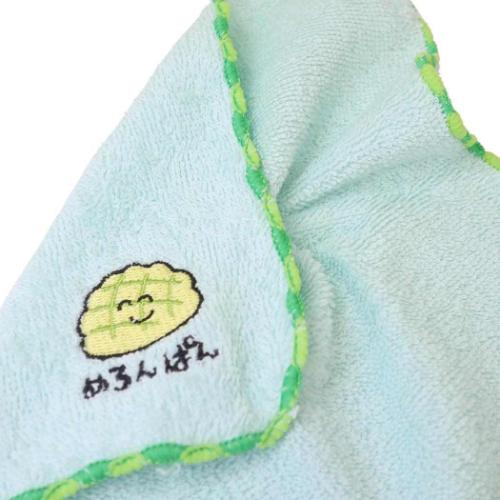 おえかきさん ワンポイント刺繍ハンカチタオル ミニタオル めろんぱんさん 汗拭きタオル