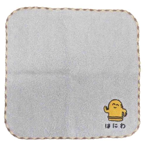 ミニタオル ワンポイント刺繍ハンカチタオル おえかきさん はにわさん オクタニ 汗拭きタオル キャラクター
