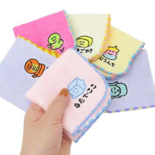 おえかきさん グッズ ミニタオル おもしろ雑貨 MINI TOWEL ワンポイント刺繍ハンカチタオル ぶっださん