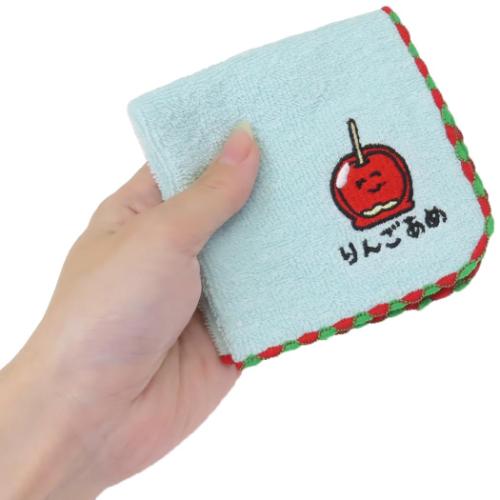おえかきさん MINI TOWEL ハンカチタオル ミニタオル かわいい りんごあめさん