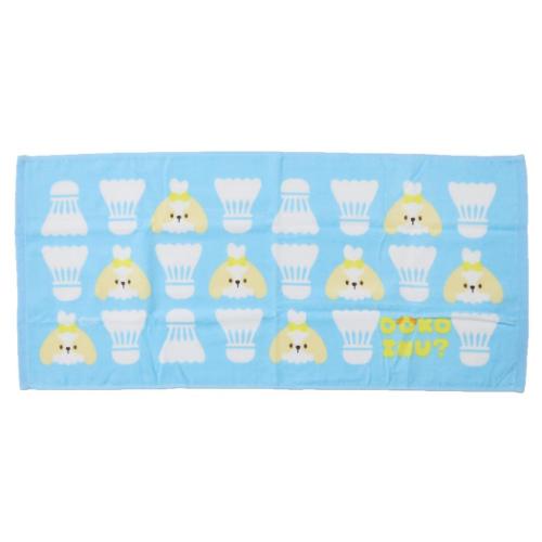 フェイスタオル DOKOINU？ プリントロングタオル ドコイヌ