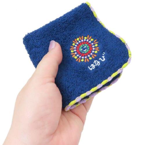 ミニタオル ワンポイント刺繍ハンカチタオル おえかきさん はなびさん オクタニ おもしろ雑貨