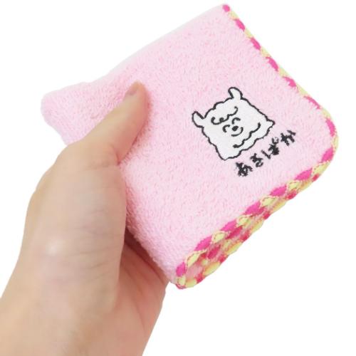 おえかきさん グッズ ミニタオル 汗拭きタオル ワンポイント刺繍ハンカチタオル あるぱかさん