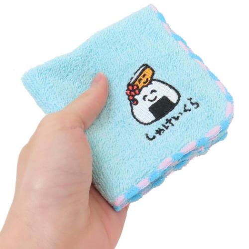 おえかきさん ワンポイント刺繍ハンカチタオル ミニタオル しゃけいくらさん 汗拭きタオル グッズ