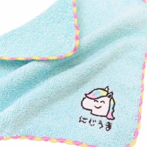 おえかきさん 汗拭きタオル ミニタオル ワンポイント刺繍ハンカチタオル にじうまさん オクタニ