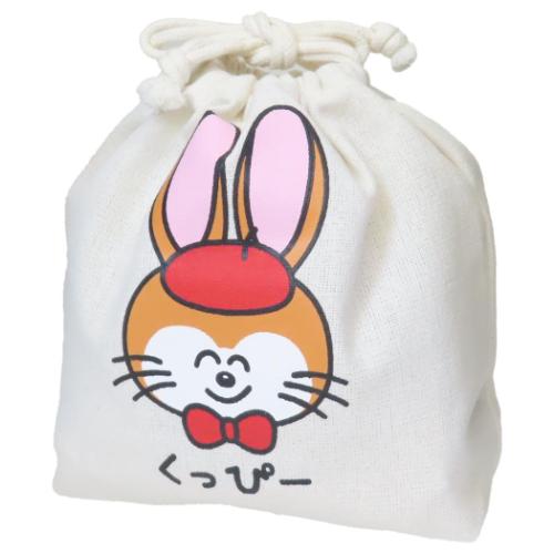 クッピーラムネｘおえかきさん グッズ 巾着袋 かわいい きんちゃくポーチ くっぴーさん