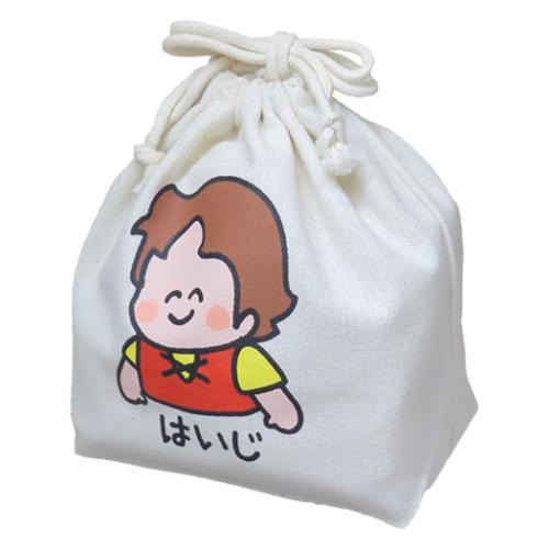 キンチャク きんちゃくポーチ アルプスの少女ハイジxおえかきさん 巾着袋 オクタニ はいじさん全身 グッズ