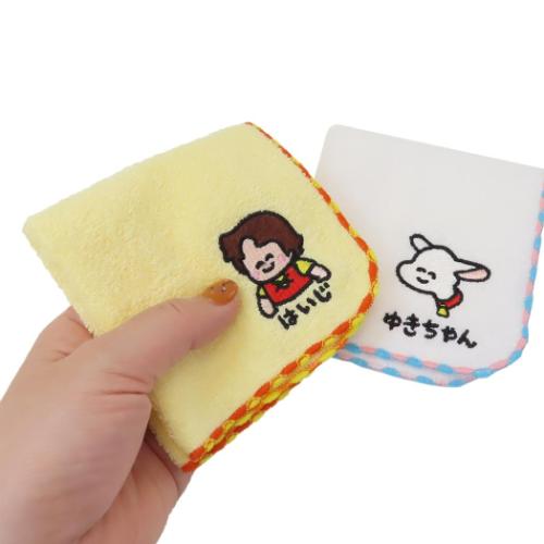 ミニタオル MINI TOWEL ワンポイント刺繍ハンカチタオル はいじさん全身 アルプスの少女ハイジxおえかきさん オクタニ 汗拭きタオル