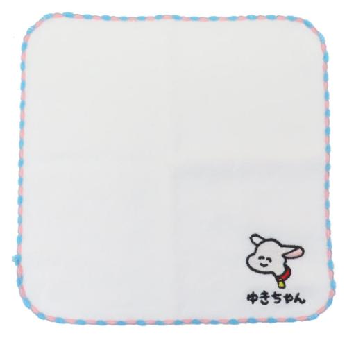 アルプスの少女ハイジxおえかきさん グッズ ミニタオル キャラクター MINI TOWEL ワンポイント刺繍ハンカチタオル ゆきちゃんさん