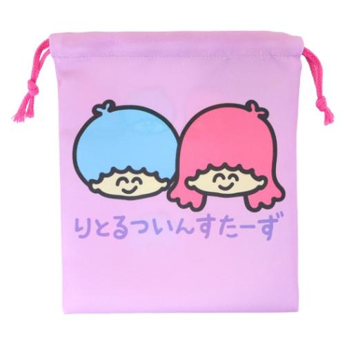 リトルツインスターズ キャラクター 巾着袋 キンチャク マチ無し りとるついんすたーず パープル サンリオ 爆買