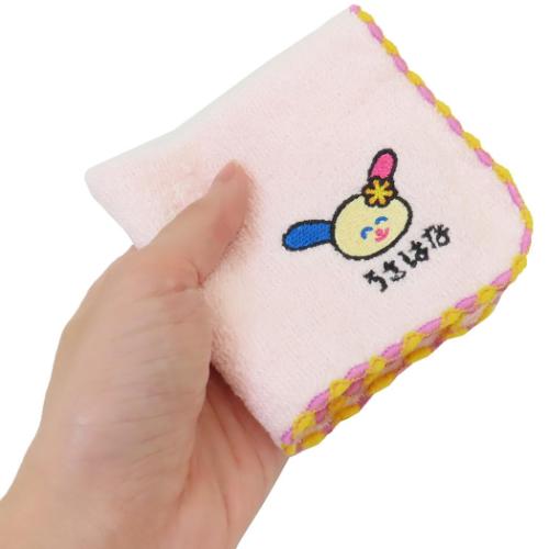 ウサハナ ミニタオル ワンポイント刺繍ハンカチタオル うさはな サンリオ オクタニ 汗拭きタオル
