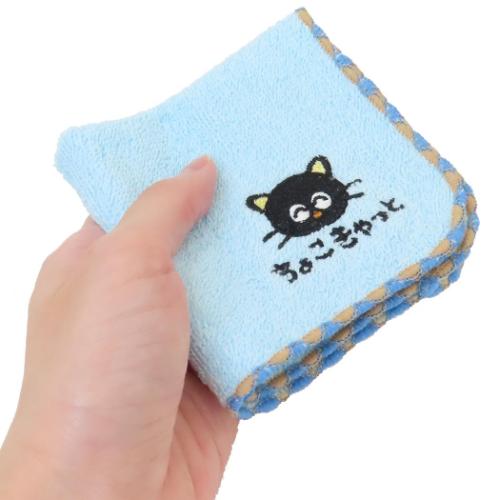 チョコキャット ミニタオル ワンポイント刺繍ハンカチタオル ちょこきゃっと サンリオ オクタニ 汗拭きタオル