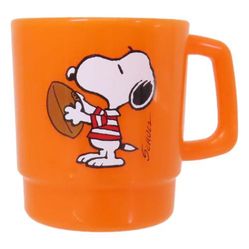 スヌーピー プラスチックマグ ピーナッツ マグカップ キャラクター FOOT BALL 大西賢製販