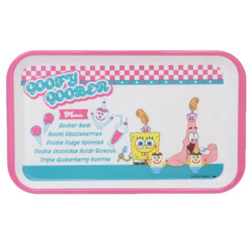中皿 メラミントレイ S スポンジボブ Always Hungry 大西賢製販 角皿 子供 割れない食器 メラミントレー メラミンプレート