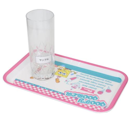 中皿 メラミントレイ S スポンジボブ Always Hungry 大西賢製販 角皿 子供 割れない食器 メラミントレー メラミンプレート