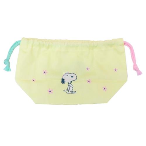ランチ巾着 ランチバッグ FLOWER GARDEN スヌーピー ピーナッツ 大西賢製販 お弁当きんちゃく