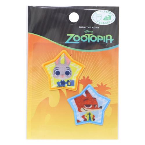ズートピア ワッペン ミニアイロンパッチシール2枚セット ディズニー