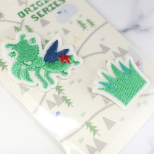 ワッペン アイロンパッチシール カマキリ パイオニア