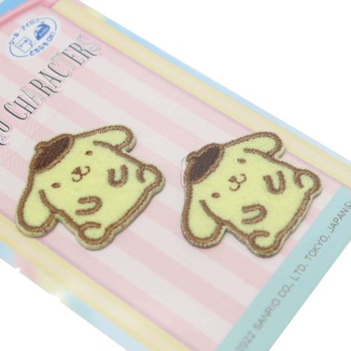 ポムポムプリン グッズ ワッペン サンリオ キャラクター ミニアイロンパッチシール2枚セット