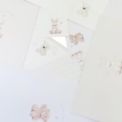 ボリューミーレター レターセット マイフラッフィーフレンズ うさぎ クーリア 手紙セット 便箋＆封筒