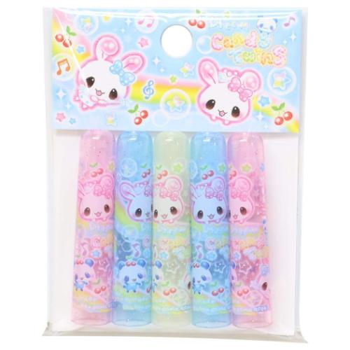 えんぴつカバー5本セット キャンディツインズ 鉛筆キャップ クーリア ブルー グッズ