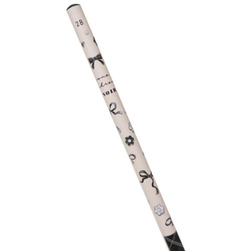 鉛筆 2B 丸軸 モノクロームノワール アイボリー クーリア 新学期準備文具 筆記用具