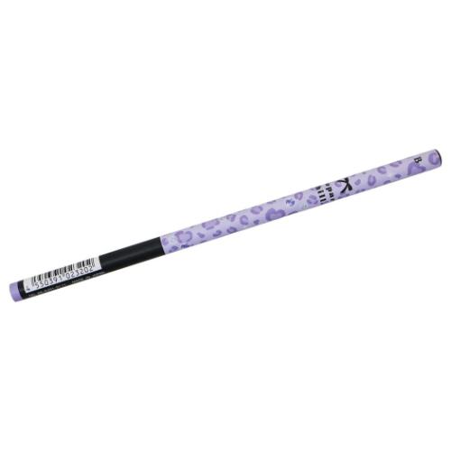 えんぴつ 鉛筆 B 丸軸 レオパードチル パープル