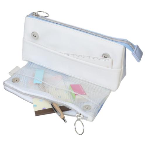 ペンケース ピタッとオープンポケットペンポーチ りぼんとえなが