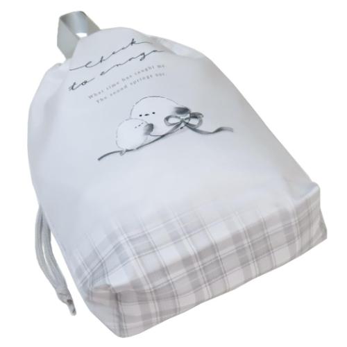 シューズバッグ 運動靴かばん チェックとえなが クーリア 新学期準備雑貨