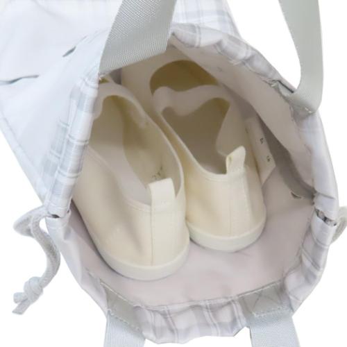 シューズバッグ 運動靴かばん チェックとえなが クーリア 新学期準備雑貨