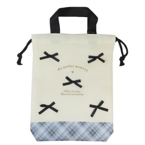 シューズバッグ 運動靴かばん リボン マイパステルメモリー クーリア 新学期準備雑貨