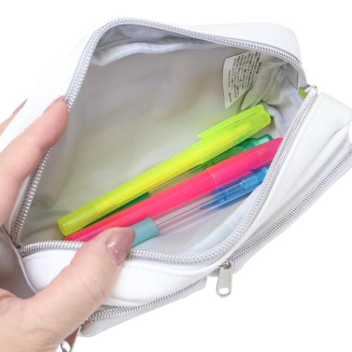 ペンケース Wクリアポケットペンポーチ りぼんとえなが クーリア