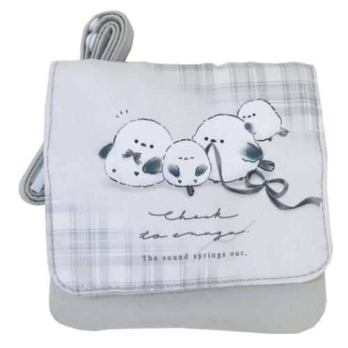 クリップポケット ショルダー付きマルチポッケ チェックとえなが クーリア クリップポーチ キッズポーチ