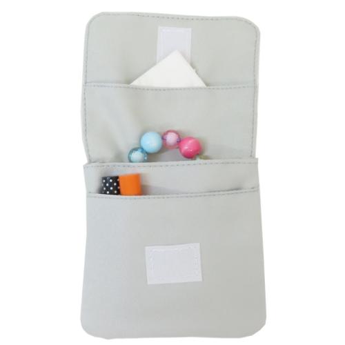 クリップポケット ショルダー付きマルチポッケ チェックとえなが クーリア クリップポーチ キッズポーチ