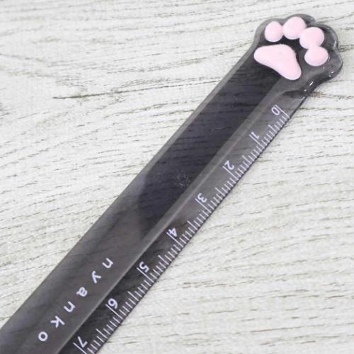 ものさし もちもちにゃんこスケール おててこれくしょん Otete Collection クロ クーリア 新学期準備文具 定規