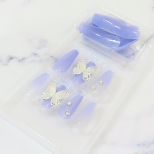 コスメ雑貨 マグネットネイルチップ バレリーナ オーロラパープル クーリア ネイルアート 付け爪