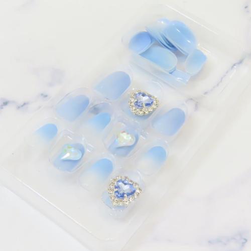 コスメ雑貨 マグネットネイルチップ オーバル ジュエルブルー クーリア