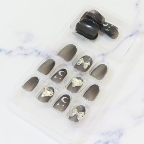 コスメ雑貨 マグネットネイルチップ オーバル ミスティックブラック クーリア