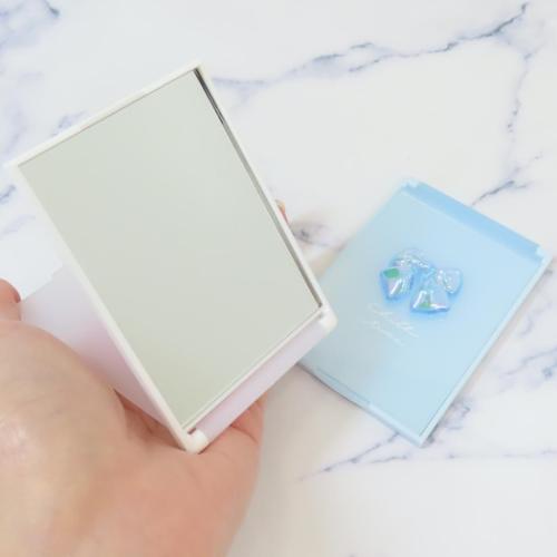 手鏡 リボンコスメ Sサイズミラー オーロラ コスメ雑貨 かわいい