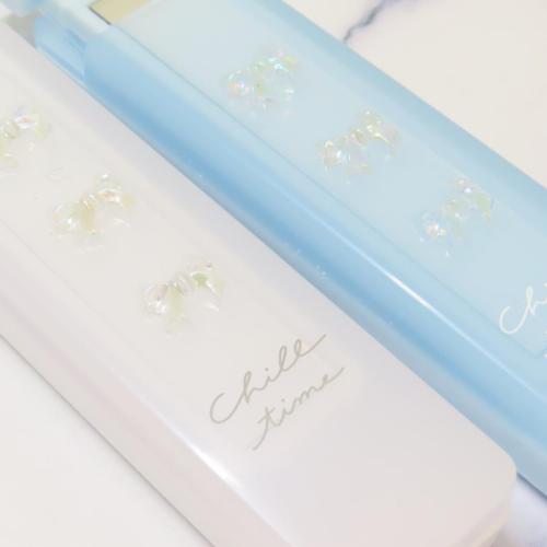 手鏡＆くし リボンコスメ スライドミラー＆コーム オーロラホワイト プレゼント 女の子 かわいい