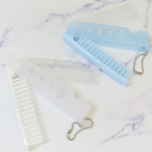 マイナスイオンスリム2WAYコーム リボンコスメ ヘアブラシ クーリア オーロラ グッズ