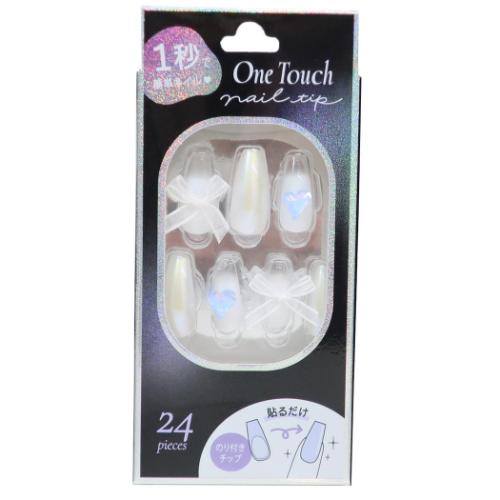 コスメ雑貨 ワンタッチネイルチップ バレリーナ ミラーオーロラ クーリア 付け爪